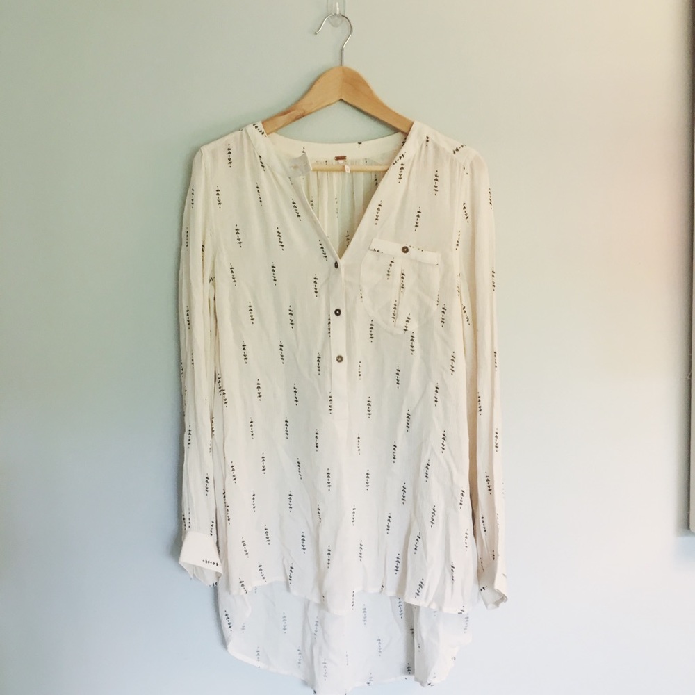 Free People | Long sleeve tunic blouse